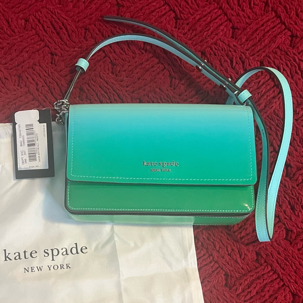 Kate Spade Green and Blue Crossbody Bag
